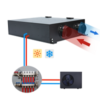 250m3/h Airflow Energy Recovery Système de ventilation avec serpentin d'eau chaude ERV avec fonction de préchauffage pour pompe à chaleur