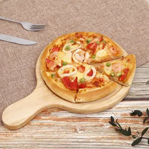 Usine pas cher prix plaque de service en bois plateau de pizza en bois