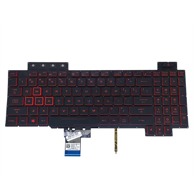 US Replacement Notebook Keyboard for Asus TUF Fx505 FX505DT Fx505dy AEBKLY03010 V170746ES1 Red Keys and Backlight Keyboard