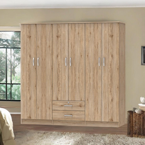 Organizador de armario de 2 cajones y 6 puertas moderno de primera calidad, almacenamiento de dormitorio duradero para muebles de hogar a largo plazo, sala de estar, gimnasio, Hospital - Product Image 1