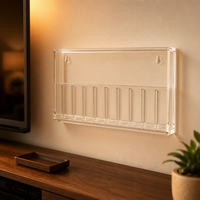 Boîte de rangement murale pour télécommande Calic, en acrylique transparent, pour salon, taille personnalisée, OEM