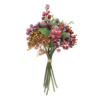 Bouquet de baies artificielles nouées à la main pour décoration intérieure de luxe, accessoire de photographie, fournisseur en gros d'ornements d'exportation