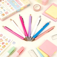 Stylo bille hexagonal en métal au design superbe avec logo personnalisé, papeterie de bureau, stylo publicitaire, stylo en métal