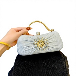 New Cross-border European-American Retro Style Spring Polyester Diamond-encrusted Small <b>Clutch</b> Bag for Women Tanjing - Product Image 1