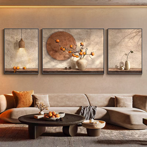 Arte Mural Tríptico Moderno y Minimalista de Lujo, Decoración de Pared de Estilo Moderno para Sala de Estar u Oficina, Pintura Decorativa de <span class=keywords><strong>Paisaje</strong></span> - Product Image 5