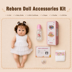 BAkwbwBY Poupée Reborn Taille Toddler 24 Pouces Réaliste Tête et Membres en PVC Vinyle Corps en Tissu Rembourré Coton Mohair Bru - Product Image 4