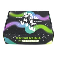 Boîte d'expédition en carton ondulé personnalisée avec impression couleur intégrale, design galaxie, pour kit d'hygiène dentaire, emballage e-commerce