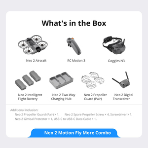 Portable Neo 2 <b>Motion</b> Fly More Combo Drones O4+ Transmission Goggles N3 RC <b>Motion</b> 3 4K/60fps 3 Batteries Pocket FPV Helicopter - Product Image 6