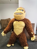 Costume de mascotte gonflable de singe de dessin animé géant joli costume de mascotte de singe gonflable de couleur marron pour le spectacle