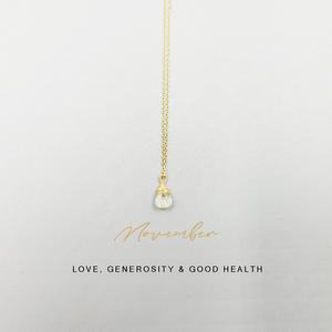 Europeo <span class=keywords><strong>Birthstone</strong></span> dodici collana <span class=keywords><strong>Birthstone</strong></span> taglio a goccia pietra naturale avvolgimento collana in acciaio inox - Product Image 2