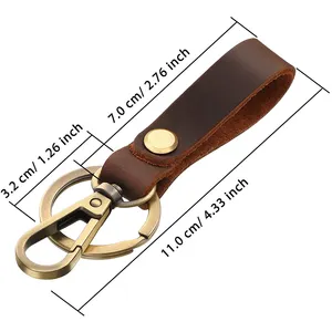 New arrived Leather Valet Keychain Leather Key Chain with Belt Loop Clip for Keys