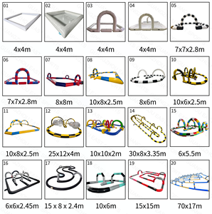 Piste de karting gonflable personnalisée <span class=keywords><strong>pour</strong></span> arène de voitures tamponneuses commerciales, piste de course blanche <span class=keywords><strong>pour</strong></span> <span class=keywords><strong>location</strong></span> de fête - Product Image 6