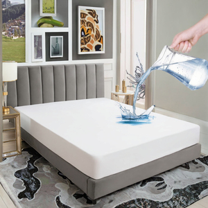 Protège-matelas matelassé <span class=keywords><strong>de</strong></span> qualité supérieure, housse imperméable personnalisée, luxe uni, 40 fils, microfibre, lavable en machine - Product Image 4