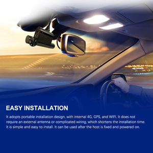 Perekam Video Real Time 4G GPS WIFI 1080P Mendukung DSM ADAS AI Dashcam Kamera Dasbor untuk Pemantauan Kendaraan Komersial Truk - Product Image 3