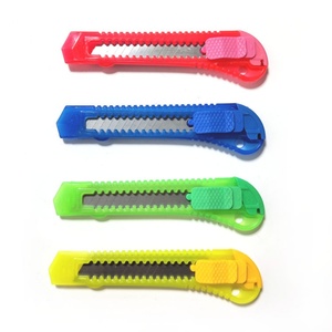 Translucent Color Portable Stationery Knife <b>Plastic</b> Handle <b>Sliding</b> Retractable Pocket Cutting <b>Plastic</b> Utility Knife - Product Image 1