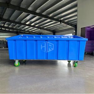 Fabricante Rotomold color personalizado azul planta de lavado plástico Lino carro camión lavandería carro para Hospital Hotel - Product Image 2