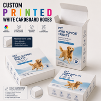 Boîte d'emballage professionnelle pour comprimés de soutien articulaire pour animaux de compagnie, en carton pliable en carton cartonnette haute rigidité, recyclable