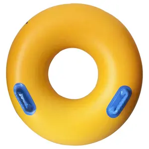 Durable PVC 1 Rider Inflatable Round Waterpark SKi Tubes Ring