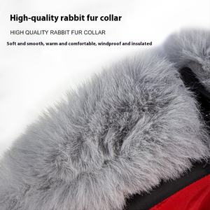 Doe 애완 동물 개 액세서리 의류 도매 제조 업체 따뜻한 겨울 방수 방풍 개 애완 동물 코트 토끼 모피 칼라 - Product Image 5