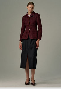 <span class=keywords><strong>Blazer</strong></span> da <span class=keywords><strong>donna</strong></span> Slim monopetto di temperamento pendolare di <span class=keywords><strong>Tweed</strong></span> Xiaoxiang - Product Image 3