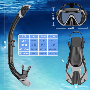 Máscara de Buceo 2026, Completamente Seca, de Silicona, Impermeable, de Bajo Volumen y Antivaho para Adultos, para Buceo y Snorkel - Product Image 3
