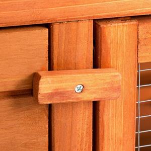 Vente flash - <span class=keywords><strong>Cage</strong></span> à lapins et enclos à lapins de luxe moderne en bois massif écologique avec boîte respirante et coupe-vent pour petits animaux - Product Image 6