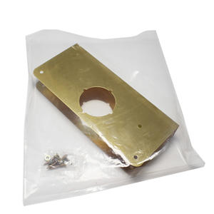 Renfort de serrure de protection de porte en acier inoxydable à trou unique, en laiton poli - Product Image 5