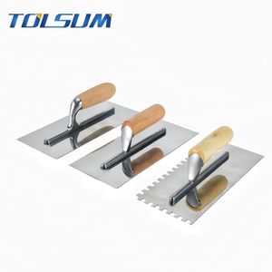 Putzkelle aus Edelstahl, DIY-Qualität, Betonkelle mit quadratischer Klinge, 12 Zoll, Gummigriff für DIY, OEM Tolsum - Product Image 4