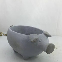 Pot Bunga Resin Bentuk Babi Lucu Desain Hewan Buatan Tangan Dilukis Tangan untuk Dekorasi Tanaman Sukulen di Rumah dan Taman Dalam Ruangan