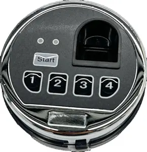 Electronic Combo Biometric Lock for Gun Safes, Quickest Access with Zinc Alloy Body Frame Chrome Finish