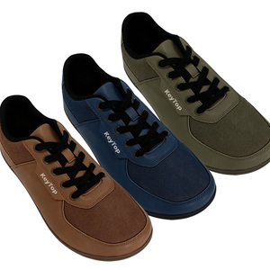 Sneakers Casual da <span class=keywords><strong>Uomo</strong></span> Personalizzate, Traspiranti in Mesh, Suola Piatta Zero Drop, Classiche <span class=keywords><strong>per</strong></span> il Pendolarismo Quotidiano, Punta Larga, Comfort Tutto il Giorno, <span class=keywords><strong>Scarpe</strong></span> Barefoot - Product Image 1