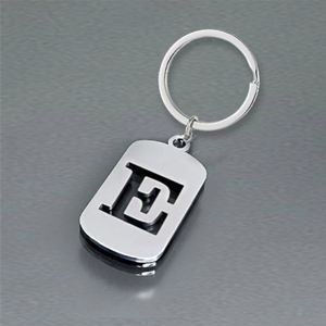 Porte-clés en acier inoxydable poli avec 26 lettres, porte-clés creux en forme d'alphabet pour clés de voiture, breloque de sac à dos et cadeaux promotionnels - Product Image 4