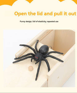 Fabrika fiyat örümcek şaka kutusu komik diğer yenilik Toys oyuncaklar simülasyon diğer hayvanlar komik ahşap kutu oyuncak şaka - Product Image 5