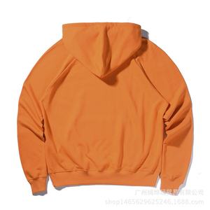 Men Gym Drawstring Sweater Shirt <b>Orange</b> Color Fashion <b>Hoodie</b> Polyester/Cotton Blend Jersey Color Block Pullover - Product Image 2