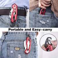 Workpro — couteau utilitaire pliant SK5, avec manche en aluminium, robuste, avec mousqueton