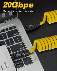 Cable USB C a USB C Enrollado de Alta Potencia de 140 W con Carga Rápida PD y Video de 8K a 60 Hz y 20 Gbps para <span class=keywords><strong>iPhone</strong></span> - Product Image 2