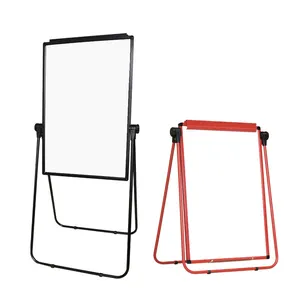 China supplier adjustable height 100-175 cm U-shaped flip chart board, foldable whiteboard with stand