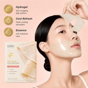 Mascarilla Facial de Hidrogel con Colágeno de Arroz, Fórmula Vegana a Base de Plantas, Hidratante, Iluminadora y Radiante para Piel Seca y Opaca, Apta para Todo Tipo de Piel, Bajo MOQ - Product Image 2