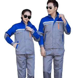 Industrial Crew Working Gear Auto Mechanic Gas Oil station safety anti static cheap uniforms