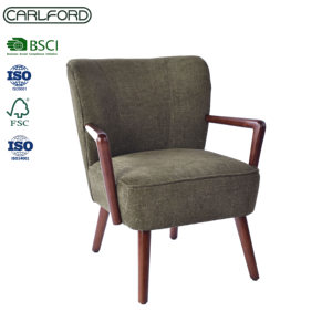 <span class=keywords><strong>Poltrona</strong></span> Singola CARLFORD in Stile <span class=keywords><strong>Vintage</strong></span> con Braccioli e Gambe in Legno per Soggiorno, <span class=keywords><strong>Camera</strong></span> <span class=keywords><strong>da</strong></span> Letto, Sala <span class=keywords><strong>da</strong></span> Pranzo o Uso Alberghiero - Product Image 2