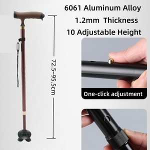 Bastón plegable de lujo nórdico antiguo para hombre, accesorio de autodefensa elegante, bastón y bastón de moda para ancianos para senderismo - Product Image 4
