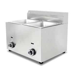 Freidora <span class=keywords><strong>de</strong></span> <span class=keywords><strong>Gas</strong></span> LPG Doble <span class=keywords><strong>de</strong></span> 10L CHZ-20L, Económica y <span class=keywords><strong>de</strong></span> Venta Caliente para Pollo Frito - Product Image 2