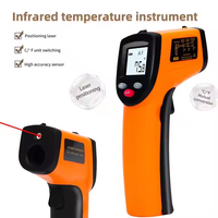 Thermomètre Infrarouge Laser Industriel Numérique Sans Contact à Émissivité Réglable avec Écran LCD Rétroéclairé
