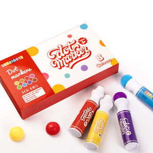 Paquete de 8 marcadores de puntos de tinta lavables Bingo Dauber, <span class=keywords><strong>2</strong></span> OZ, 60ml, Impresión de logotipo personalizado, rotulador de grafiti, juguetes de pintura para niños - Product Image 3