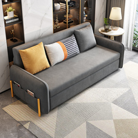 Sofá Cama Modular de Lujo, Moderno, Accesible, Multifuncional, Plegable, de Metal y Tela, para Sala de Estar, con Conexión a Internet