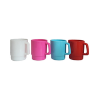 Vente en gros d'usine de tasse à café et lait en plastique réutilisable de qualité alimentaire logo personnalisable pour cafés boulangeries bureaux