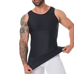Camiseta Moldeadora de Cuerpo para Hombre, Tejido Refrigerante, Oculta el Vientre, Compresión, Camiseta sin Mangas - Product Image 3