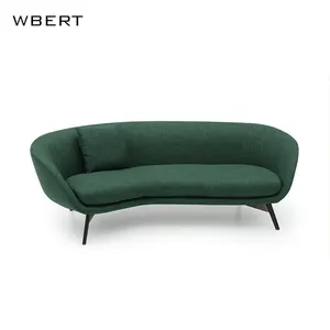 Wbert Nordic Bries Licht Luxe Balkon Slaapkamer Doek Sofa Woonkamer Appartement Huiselijk Modern Eenvoudig Kleine Familiebank