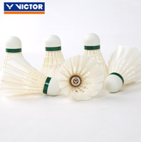 Volants de badminton VICTOR GOLD NO.3, 12 pièces, plumes de canard de qualité supérieure, vol stable, durable, pour l'entraînement