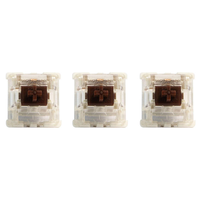 Interrupteur tactile GATERON G Pro 3 broches 5 broches Marron RGB pré-lubrifié 12V, échange à chaud, personnalisable pour clavier mécanique de jeu